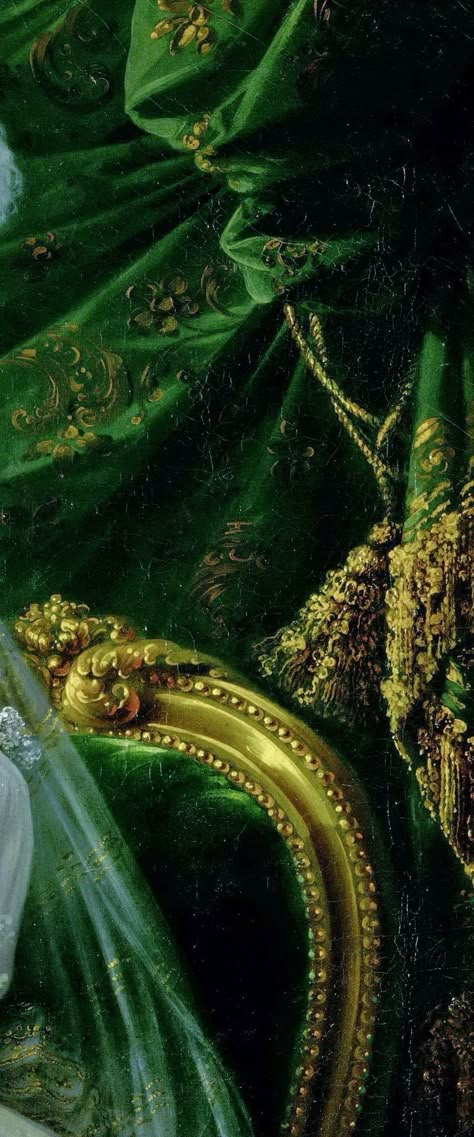 Princess Luisa of Naples and Sicily by Joseph Dorffmeister, 1797 - Click to enlarge Green And Gold Aesthetic, Painting Details, Art Details, Old Paintings, Detail Art, World Of Color, Green Aesthetic, Sicily, Naples