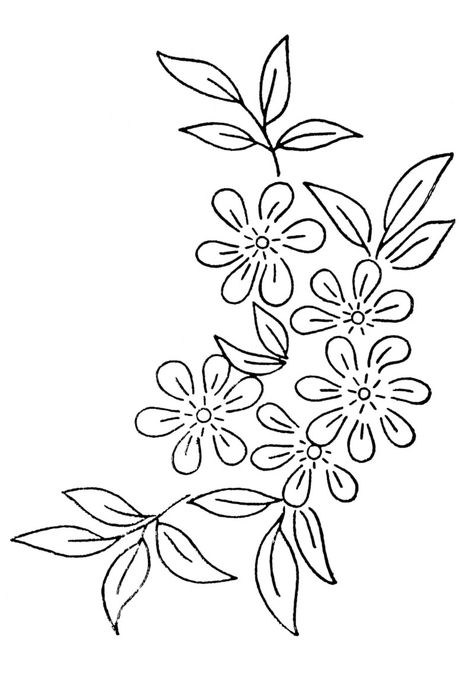 Free Embroidery Patterns Machine, Hand Embroidery Patterns Free, Desain Quilling, Floral Embroidery Patterns, Pola Sulam, Embroidery Transfers, Hand Embroidery Flowers, Embroidery Patterns Vintage, Embroidery Flowers Pattern