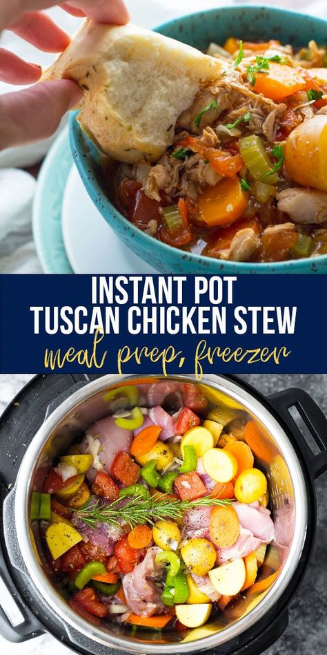 Tuscan Chicken Stew, Instant Pot Chicken Stew, Instant Pot Tuscan Chicken, Sweet Potato Seasoning, Instant Pot Freezer, Stew Chicken, Stew Chicken Recipe, Tuscan Chicken, Herbs Spices