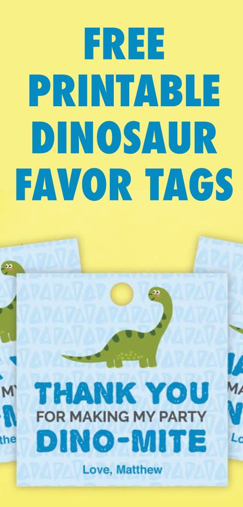 Free Dinosaur Party Printables, Dinosaur Birthday Party Invitations Boys, Dinosaur Tags Free Printable, Free Editable Gift Tags, Dinosaur Gift Tags Free Printable, Free Printable Gift Tags Birthday, Dinosaur Gift Tags, Free Birthday Gift Tags, Adopt A Dinosaur Party Favor