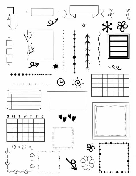 Black And White Notes Aesthetic, Black And White Planner Stickers, To Do List Black And White, Sticker Design Black And White, How To Decorate Notes, Journal Ideas Black And White, Soft Stickers Aesthetic, Stickers To Print Black And White, How To Decorate Your Notebook