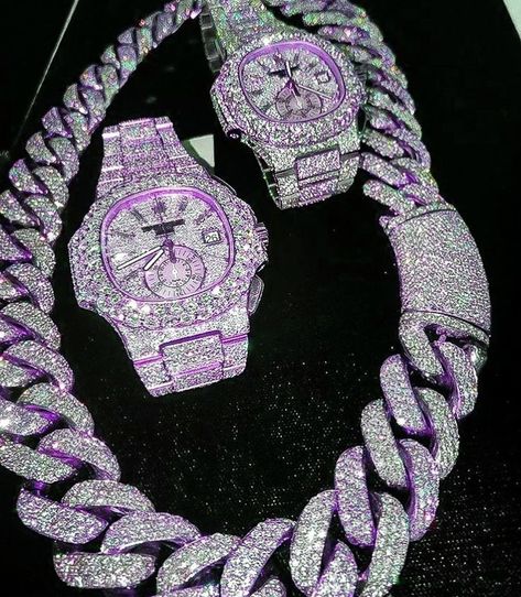 Iced Out Aesthetic, Vvs Chains, Icy Watch, Make Money Daily, Big Gold Chains, Chains Aesthetic, Urban Jewelry, Gentleman Aesthetic, Money Collection