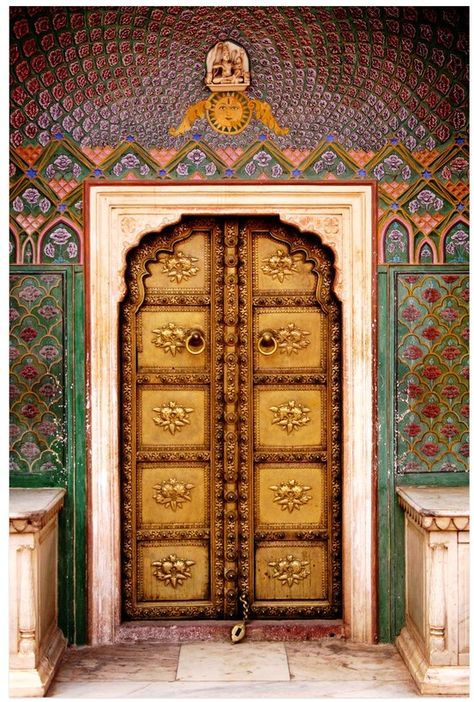 Jaipur Palace, Rajasthan Jaipur Palace, Indian Architecture, Beautiful Doors, Closed Doors, Travel Scrapbook, Garden Room, Bathroom Interior Design, Bathroom Interior, Jaipur