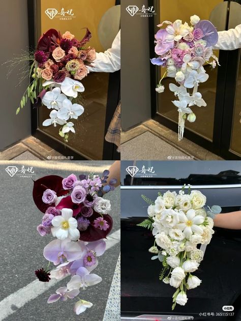 Diy Hand Bouquet Wedding, Bucket Wedding Flowers, Hand Bucket Wedding Flowers, Hand Bouquet Wedding Elegant, Wedding Bucket Flowers, Buket Wedding, Handbouquet Wedding, Wedding Flower Types, Fake Bouquet