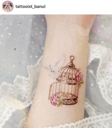 Bird Free From Cage Tattoo, Bird Flying From Cage Tattoo, Bird In Cage Tattoo, Free Bird Tattoos For Women, Bird Cage Tattoos, Bird And Cage Tattoo Freedom, Caged Bird Tattoo, Free Bird Tattoo, Birdcage Tattoo