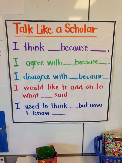 Beachy Classroom, Accountable Talk, Teaching Classroom Management, Sentence Stems, Reading Assessment, Report Cards, Classroom Anchor Charts, Teaching Second Grade, Class Rules