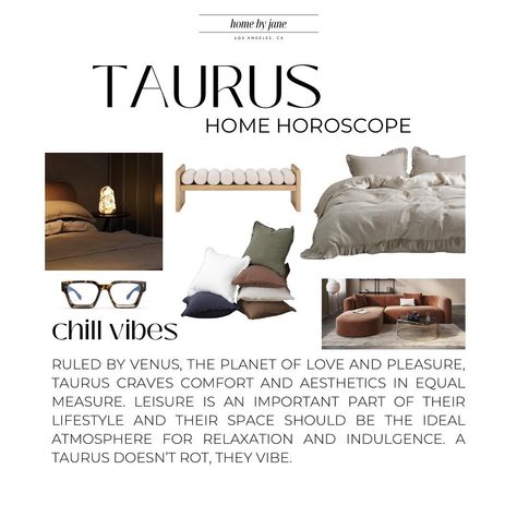 As the sun moves into Taurus, a shift in energy takes hold. The impulsive fire of Aries season gives way to the grounded, deliberate pace of Taurus. So, out with the warm, vibrant colors and bold geometric patterns of Aries season, and in with all things earth tones and luxurious materials. It’s time to indulge the senses and surround ourselves with beauty – in honor of Taurus’ love for all things aesthetically pleasing. The collection below highlights the style and design elements that cre... Taurus Energy Aesthetic, Taurus Home Aesthetic, Taurus Aesthetic, Taurus Energy, 2024 Manifestations, Taurus Sun, Sun In Taurus, Astrology Aesthetic, Aries Season