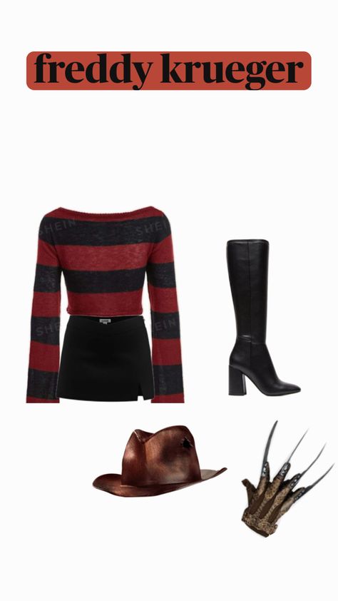 Freddy Krueger Costume, Fantasias Halloween, Freddy Krueger, Halloween Outfits, Halloween Costumes, Halloween