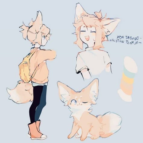 Fox As A Human, Fox Character Design Female, Kitsune Mythology, Fox Hybrid Human, Fox Hybrid, Zorro Fennec, Animal Hybrids, Lost Souls, Figure Sketching