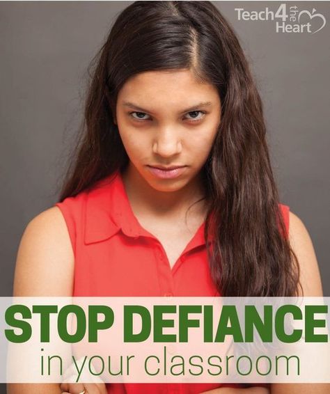 How to stop defiance in your classroom - great tips for teachers in dealing with defiant students Behavior Classroom, Classroom Behavior Management, Behaviour Management, Classroom Management Tips, Classroom Tools, Classroom Management Strategies, Student Behavior, School Management, Class Management