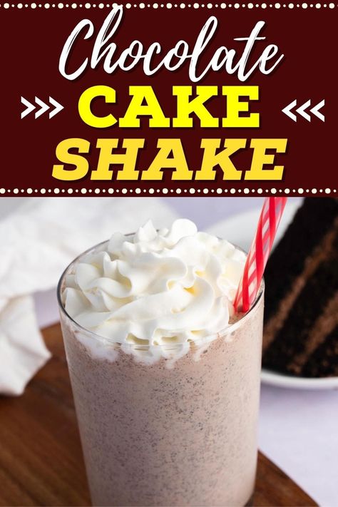 Chocolate Cake Shake, Cake Shake, Milk Chocolate Cake, Orange Julius Recipe, Caramel Frappuccino, Starbucks Caramel, Orange Julius, Fast Food Places, Best Fast Food