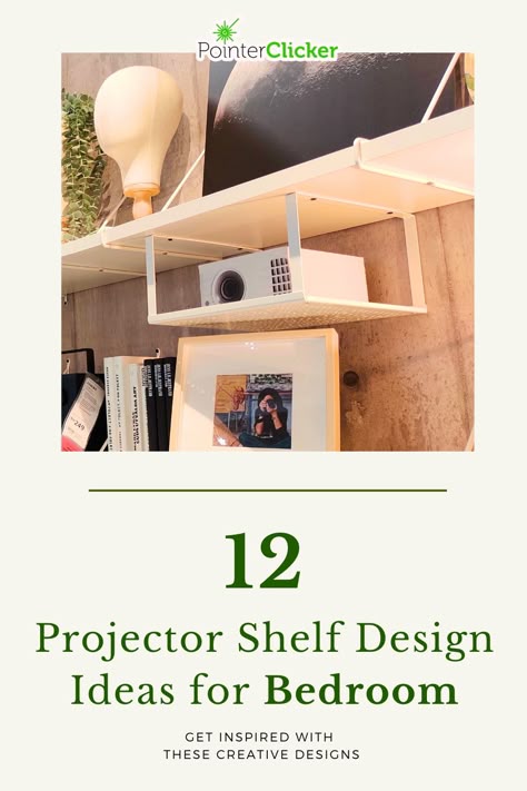 Experience the magic of movie nights right in your bedroom with our '12 Projector Shelf Design Ideas'. Discover how a projector setup in your bedroom can be simple, yet modern, with shelves that seamlessly blend with your decor. From floating shelves to innovative projector mounts, these ideas will redefine your bedroom aesthetics. Make every night a movie night with these projector shelf ideas that are not only practical but also add a touch of elegance to your bedroom decor. Projector Setup Ideas Bedroom, Projector Shelf Ideas, Modern Bedroom Design For Men, Men Bedroom Decor, Shelf Design Ideas, Projector Shelf, Projector Setup, Projector In Bedroom, Bedroom Decor For Men