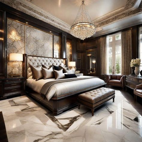 25 Charming Mansion Luxury Master Bedroom Ideas in 2024 3 Mansion Master Suite, Bedroom Mansion Aesthetic, Mansion Guest Bedroom, Mansion Bedroom Dark, Modular Bedroom, Expensive And Stuning Beds, Bedroom Ideas Luxury, Mansion Bedroom, Bedroom Design Inspiration