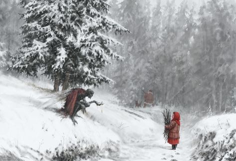 Jakub Rozalski, Art Sinistre, Baba Jaga, Arte Peculiar, 다크 판타지, Our Secret, Dark Fairy, Wow Art, Creepy Art