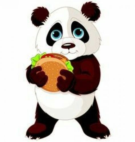 North Pole Animals, Polar Bear Party, Panda Eating Bamboo, Panda Vector, Eating Burger, Cute Panda Drawing, Panda Eating, Panda Drawing, Happy Panda