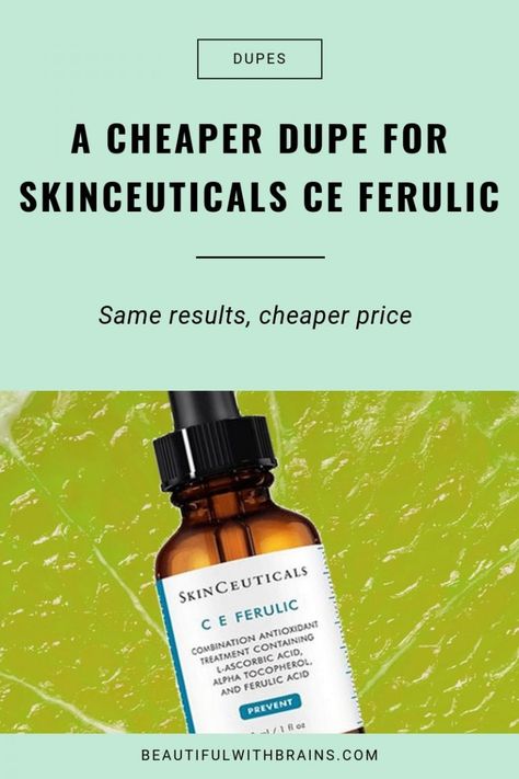 Looking for a dupe for Skinceuticals CE Ferulic? Try Paula's Choice C15 Super Booster. Same formula. A fraction of the cost. #skincaredupes #antiagingskincare Ce Ferulic, Expensive Skincare, Avocado Skincare, Skincare Routines, Best Skincare Products, Anti Aging Ingredients, Skincare Review, Best Anti Aging, Skincare Tips