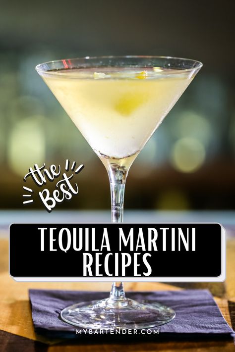 Tequila Martini Recipes Tequila Martini Recipes, Tequila Martinis, Tequila Manhattan, Mexican Martini Recipe, Tequila Martini, Martini Recipes Easy, Winter Holiday Recipes, Lychee Martini, Orange Bitters