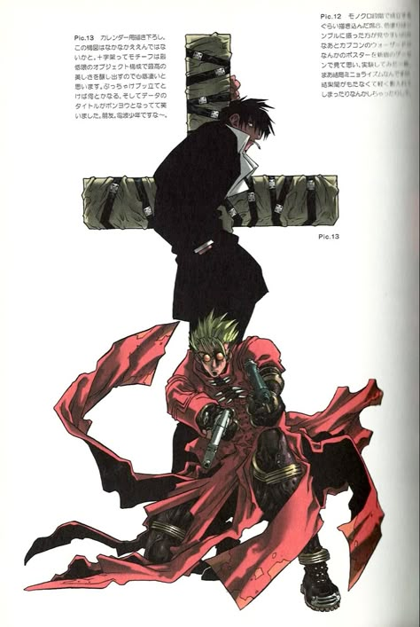 Trigun Official Art, Trigun Tattoo, Trigun 1998, Vash And Wolfwood, Trigun Maximum, Nicholas D Wolfwood, Kuchiki Byakuya, Trigun Vash, Vash The Stampede