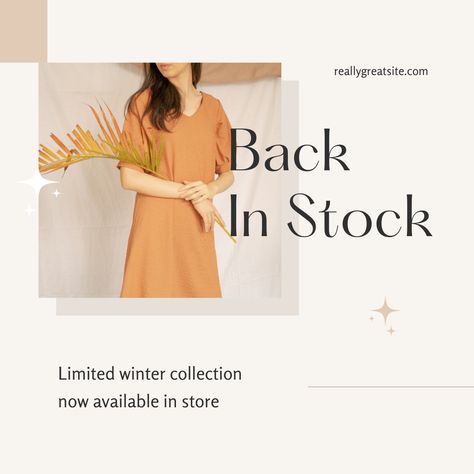 🔄 Neutral Minimalist Back in Stock Instagram Post 🔄
Let your followers know that their favorite items are back with this Neutral Minimalist Back in Stock Instagram Post template! With a simple, elegant design, this Canva template is perfect for highlighting restocked products or limited-edition items. Boost excitement and encourage quick purchases! 🛒✨
#BackInStock #RestockAlert #InstagramPost #CanvaDesign #ProductRestock #MinimalistDesign #ShopNow Facebook Post Template, Photo Collage Maker, Marketing Logo, Neutral Minimalist, Facebook Post, Printing Business Cards, Popular Styles, Canva Design, Design Student