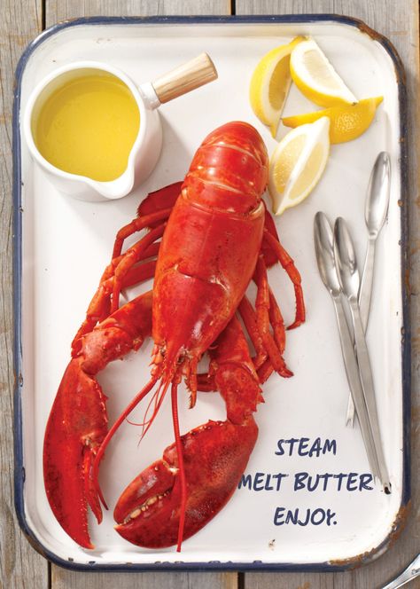 With an ingredient like Maine Lobster, sometimes simple wins. | Maine Lobster Marketing Collaborative How To Prepare Lobster, Bacon Wrapped Burger, Steamed Lobster, Burger Cake, Live Lobster, Canned Seafood, Grilling Essentials, Maine Trip, Nautical Ideas