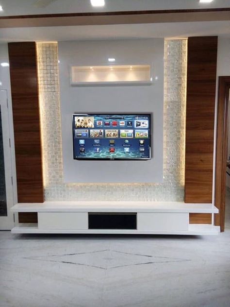 Functional and Fashionable: LCD Wall Unit and TV Cabinet Inspirations Lcd Panel Designs, Lcd Unit Design, Tv Cupboard Design, Lcd Wall Design, Lcd Wall, Lcd Panel Design, Panels Design, Bedroom Design Styles, Tv Unit Interior