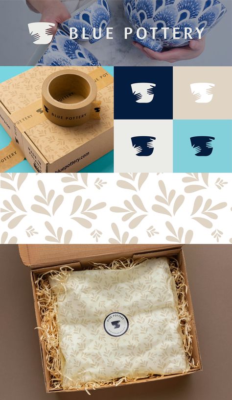 Blue Pottery Visual Identity | Behance :: Behance Pottery Brand Identity, Pottery Branding, Pottery Brand, Visual Style, Blue Pottery, Branding Graphic Design, White Brand, Visual Identity, Graphic Designer