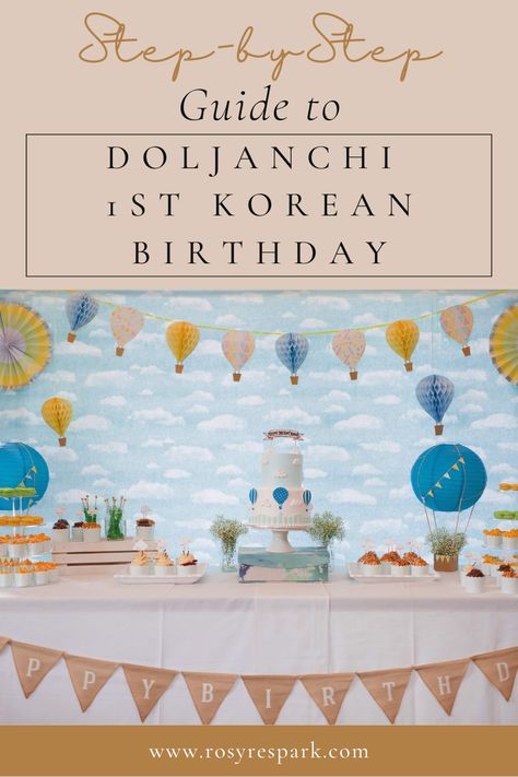 Dohl Korean First Birthday, Dol Korean First Birthday, Dol Birthday Korean, Doljanchi Girl, Korean First Birthday Doljabi, Korean Themed Birthday Party, Dohl Table First Birthdays, Doljabi 1st Birthdays, Dohl Korean First Birthdays Boy