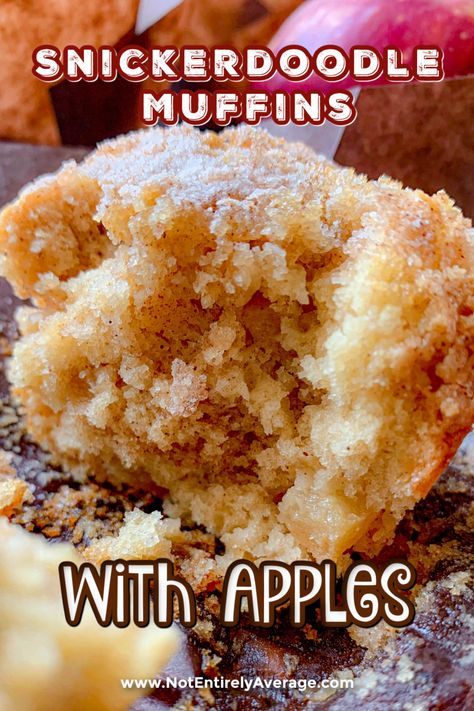 Snickerdoodle Muffins with Apples French Apple Muffins, Apple Snickerdoodle Muffins, 3 Ingredient Apple Muffins, Cake Flour Muffins, Apple Crisp Muffins Recipes, Zucchini Snickerdoodle Muffins, Thanksgiving Muffin Recipes, Homemade Apple Muffins, Mini Apple Muffins Easy