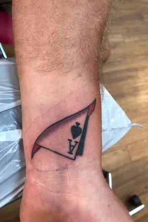 Small Gambling Tattoo, Ace Up Sleeve Tattoo, Poker Tattoos For Men, Gambling Tattoos For Men, Card Ace Tattoo, Ace Up My Sleeve Tattoo, Cards Neck Tattoo, Graffiti Tattoo Ideas For Men, Ace Card Tattoo For Men