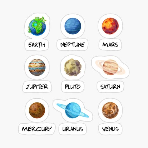 All Planets, Kawaii Art, Stickers Packs, Printable Stickers, Cute Stickers, Planets