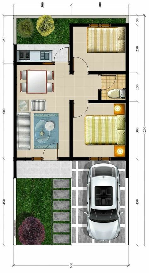 6x8 House Plan, 60m2 House Plans, Design Analysis, Three Bedroom House Plan, 3d House Plans, Affordable House Plans, Modern Small House Design, Latest House Designs, Vintage House Plans