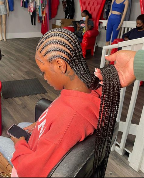 Straight Back Feed In Braids Ombre, 12 Feed In Braids Straight Back Long, 8 Feedin Braids Straight Back, Long Cornrows Braids With Beads, 8 Cornrows Braids Straight Back, 10 Straight Back Feed Ins, Feed In Braids Cornrows Straight Back, Cornrows With Color, 8 Straight Back Feed In Braids