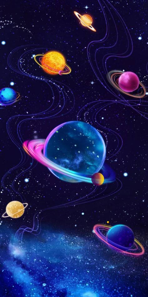 Japanese Wallpaper Iphone, Cool Galaxy Wallpapers, Planets And Stars, Space Phone Wallpaper, Planets Wallpaper, Cute Galaxy Wallpaper, Cool Wallpapers For Phones, Cool Wallpapers, The Solar System