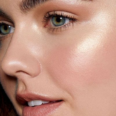 Shimmer Makeup & Cheek Highlighter | Shop All Face Shimmer Beauty Products at Glo Skin Beauty Shimmer Face Makeup, Where To Put Highlighter, Cheek Highlight, Too Faced Highlighter, Woman Poster, Shimmer Makeup, Barbie Makeup, Makeup Hacks, Powder Highlighter