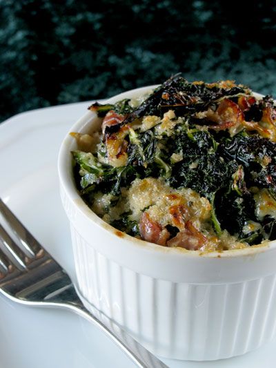 Cauliflower Panko, Kale Casserole Recipes, Kale Bake, Easy Kale Recipes, Kale Casserole, Kale Sausage, Parmesan Casserole, Kale Recipe, How To Cook Kale