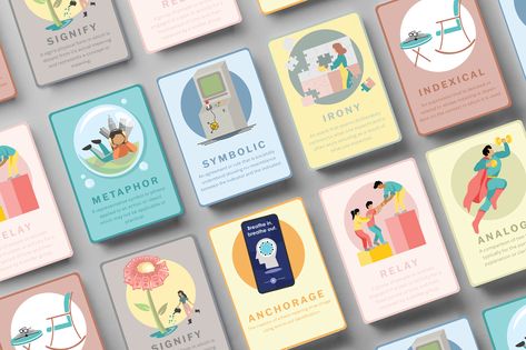 Semiotic Flashcards on Behance Flashcard Aesthetic, Flash Cards Aesthetic, Flashcard Design, Anatomy Infographic, Flash Card, All Heart, Flash Cards, Card Game, Graphic Design Illustration