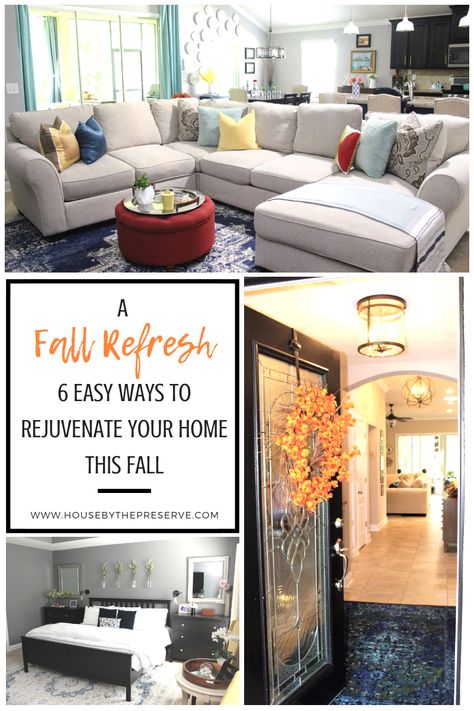 A Fall Refresh: 6 Easy Ways to Rejuvenate your Home this Fall — House by the Preserve Fall Home Refresh, Getting Ready For Fall Home, Fall Refresh, Minimalist Home Decor, Affordable Home Decor, Minimalist Kitchen, Minimalist Living Room, Minimalist Bedroom, Simple Tricks