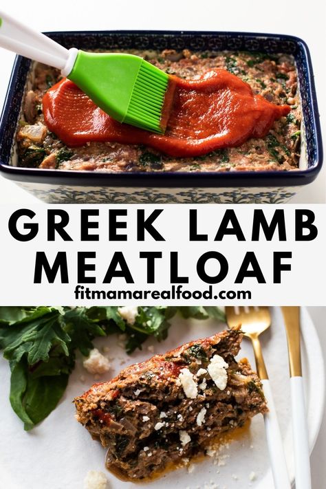 Greek Lamb Meatloaf combines ground lamb, spinach, red onion, oregano, and mint for a wonderfully delicious, Greek inspired meal. Add a sprinkle of feta cheese on top to bring the flavors all together. If you’re new to cooking with ground lamb, this recipe is a very easy one to get started with! Dinner Ideas Greek, Ground Lamb Recipes For Dinner, Greek Meatloaf, Lamb Meatloaf, Greek Stuffed Peppers, Ground Lamb Recipes, Greek Lamb, Lamb Dinner, Easy Mediterranean Diet Recipes