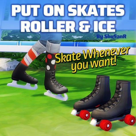 Sims 4 Ice Skating, Ice Skating Shoes, Sims 4 Seasons, Roller Skating Outfits, Skating Shoes, Ice Skating Outfit, Sims 4 Cc Shoes, Sims 4 Game Mods, Sims 4 Gameplay