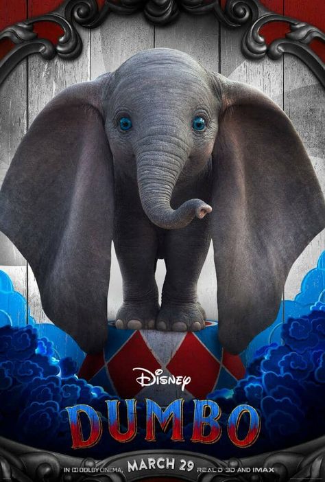 Dumbo (2019) Dumbo 2019, Dumbo Characters, Dumbo Movie, New Movie Posters, Flying Elephant, Danny Devito, Film Disney, Colin Farrell, Michael Keaton