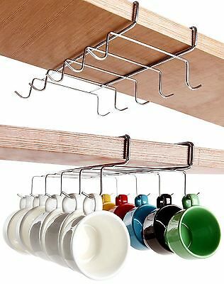 Kitchen Cupboard Shelves, Tea Cup Storage, Under Shelf Storage, Tea Cup Holder, Kitchen Tools Organization, Kitchen Cupboard Storage, Kitchen Desks, Cupboard Shelves, Cup Storage