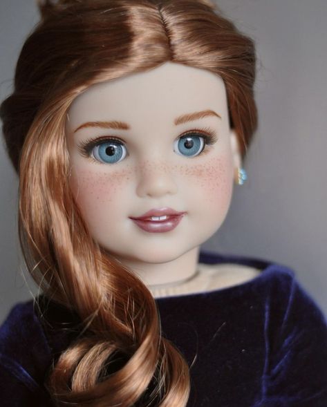 Ag Doll Hairstyles, American Doll House, Doll Hairstyles, Ag Photography, Doll Customs, Redhead Doll, Doll Customization, Custom American Girl Dolls, Anna Doll