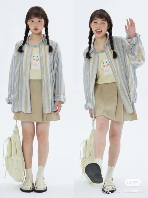 2000s Japanese Fashion, 일본 패션, Kawaii Fashion Outfits, Japanese Outfits, Korean Outfits, Girly Outfits, Looks Vintage, Japanese Fashion, Cute Casual Outfits