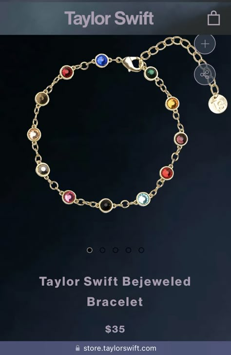 Taylor Swift Midnights Merch, Taylor Swift Charm Bracelet, Bejeweled Bracelet Taylor Swift, Bejeweled Taylor Swift Bracelet, Eras Tour Jewelry, Tswift Bracelets, Taylor Swift Necklace, The Eras Tour Bracelets, Bejeweled Taylor Swift