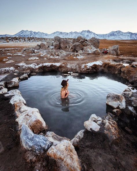 Heart-shaped hot springs in California Eastern Sierras, Nevada Travel, Reno Tahoe, Reno Nevada, Mammoth Lakes, Carson City, Winter Photo, Sierra Nevada, Yard Ideas