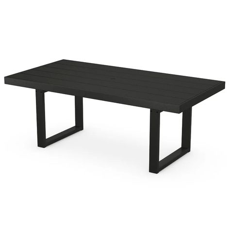 Polywood Edge, Modern Outdoor Dining, Metal Dining Table, Dining Table Black, Modern Dining Table, Dining Arm Chair, Outdoor Dining Table, Modern Outdoor, Table Style