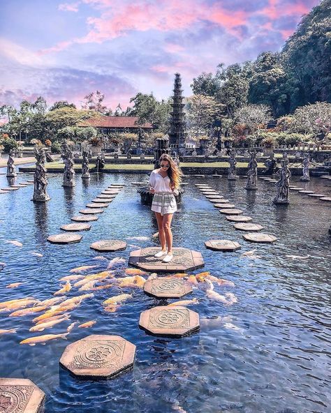 Standing between this balinese heritage ❤️ . . . Taman Ujung ‘water palace’, with its complete and official designation of Taman Sukasada… Tirta Gangga Bali, Tirta Gangga, Voyage Bali, Bali Vacation, Bali Travel Guide, Bali Travel, Travel Information, Travel Goals, Ubud