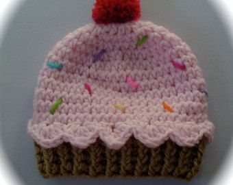 Cupcake Hats, Crochet Baby Blanket Beginner, Crochet Cupcake, Crochet Baby Beanie, Infant Boy, Baby Beanie Hats, Crochet Baby Girl, Crochet Cap, Crochet Baby Hats