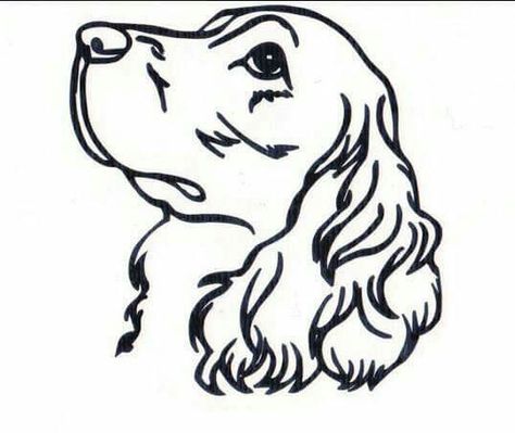 Boykin Spaniel Tattoo, Cocker Spaniel Line Art, Cocker Spaniel Ears Tattoo, Dog Tattoo Cocker Spaniel, Springer Spaniel Tattoo Outline, Cocker Spaniel Outline Tattoo, Cocker Spaniel Line Drawing, Cocker Spaniel Tattoo Minimalist, Springer Spaniel Tattoo