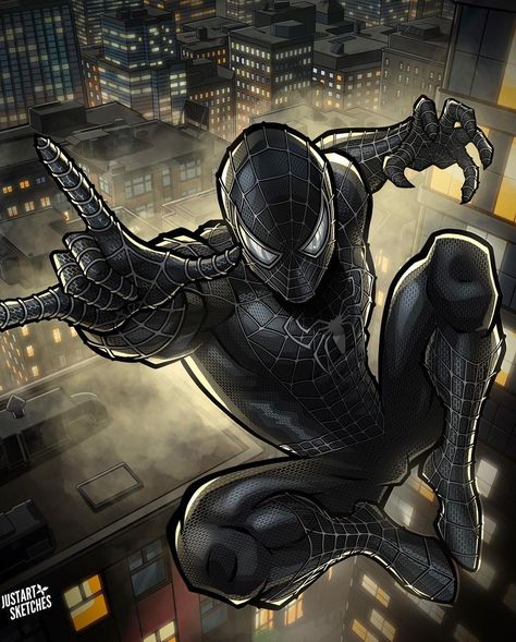 Crédito/Credit by: justartsketches on Instagram Link (Visitar/visit) Black Suit Spiderman Tattoo, Spider Man 3 Black Suit, Spiderman Variant, Symbiote Suit, Spiderman Tattoo, Symbiote Spiderman, Spider Man 3, Image Spiderman, Marvel Superheroes Art